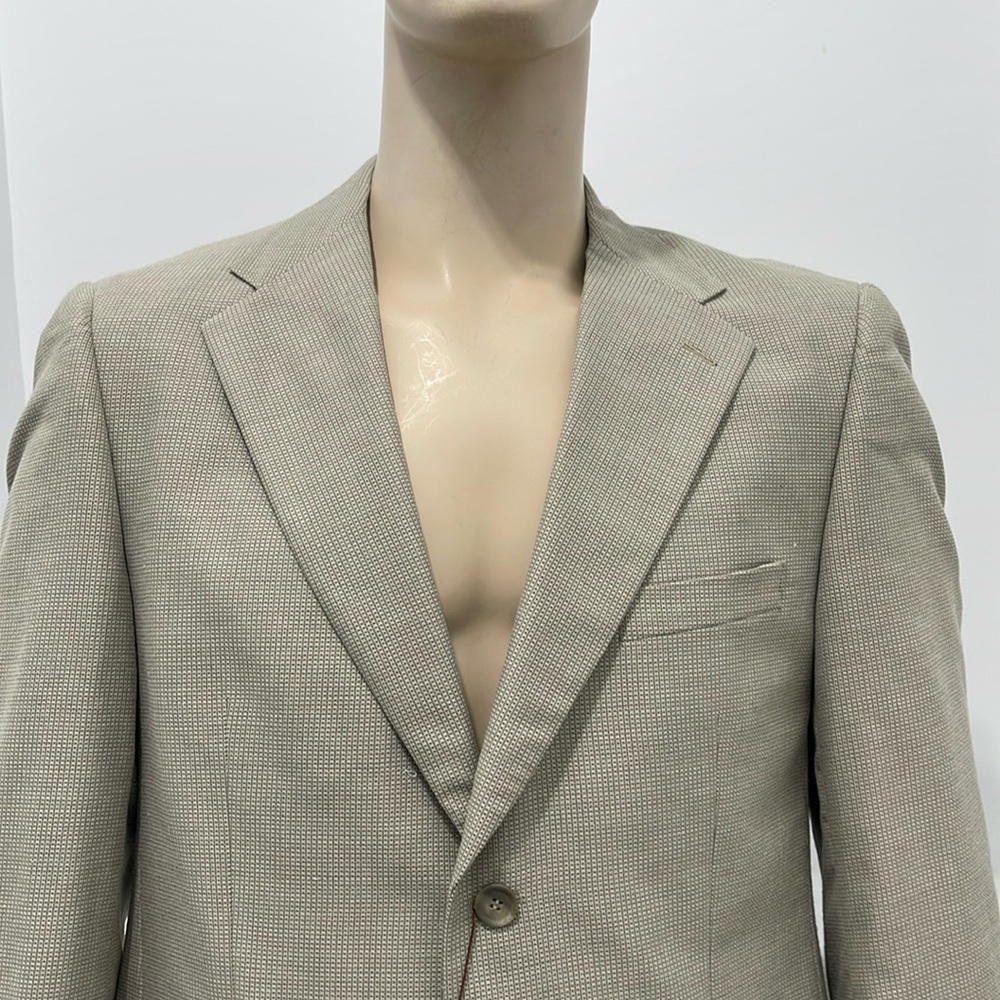 Kenneth Morton Men’s Sport Coat / Blazer Tan Two Buttons One Vent Size Various - Picture 5 of 15